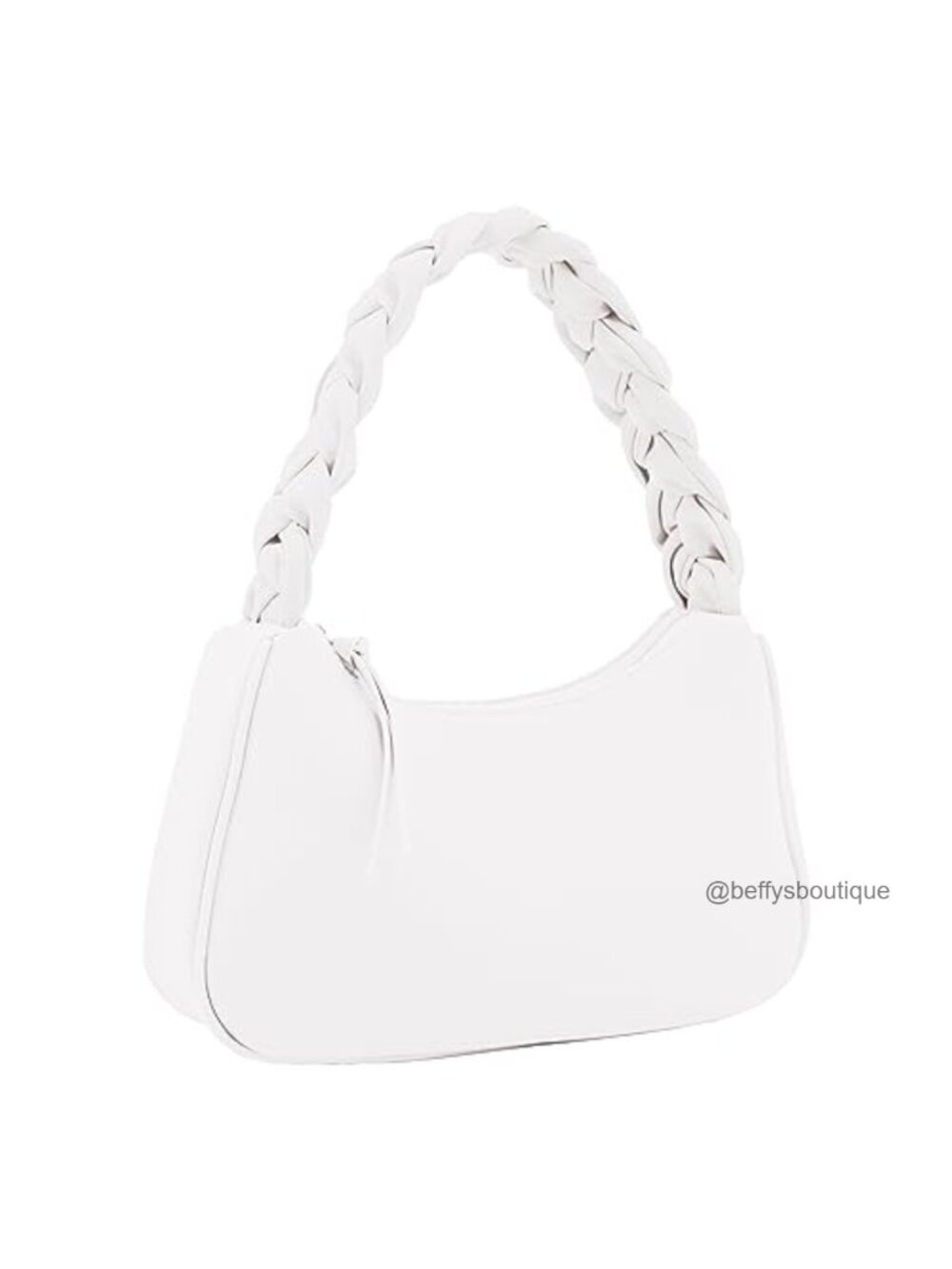 Vegan Leather Braided Top Handle Small Hobo Shoulder Bag